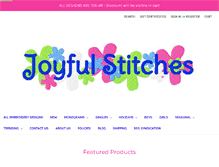 Tablet Screenshot of joyfulstitches.net